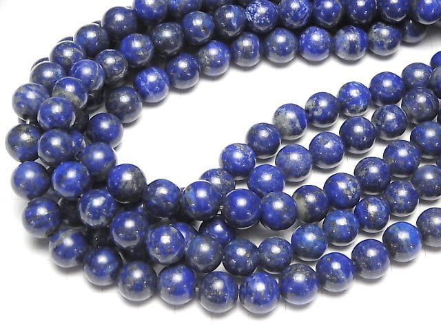 [Video] Lapis lazuli AA Round 10mm [2mm hole] half or 1strand beads (aprx.14inch / 35cm)