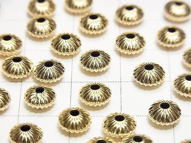 14KGF Rondelle  6x3.5mm 2pcs