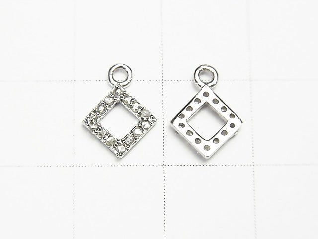 [Video] Diamond Donut Charm 8x8x1.5mm Silver925 1pc