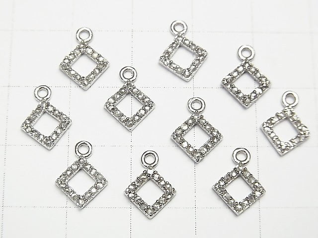 [Video] Diamond Donut Charm 8x8x1.5mm Silver925 1pc