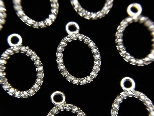 Charm & Parts, Diamond, Oval Gemstone Beads