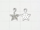 [Video] Diamond Star Charm 9x9x1.5mm Silver925 1pc