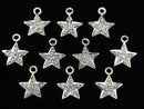 [Video] Diamond Star Charm 9x9x1.5mm Silver925 1pc