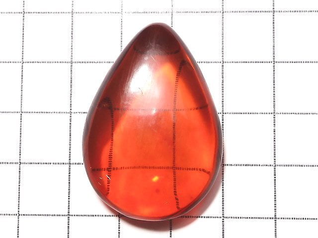 [Video] [One of a kind] Red color Amber Undrilled Pear shape NO.191