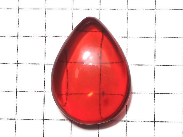 [Video] [One of a kind] Red color Amber Undrilled Pear shape NO.193