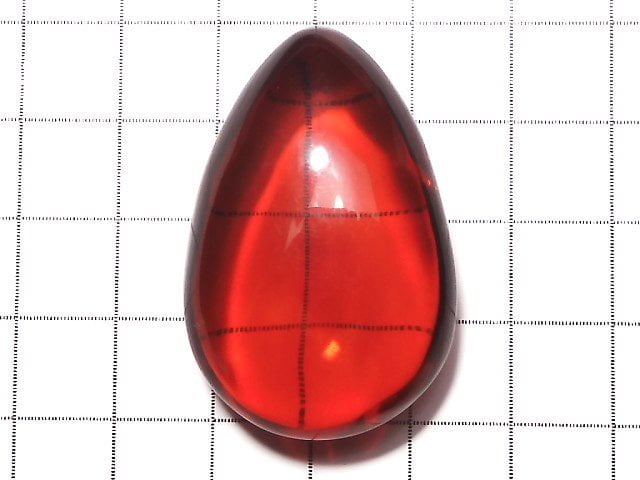 [Video] [One of a kind] Red color Amber Undrilled Pear shape NO.197