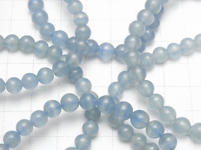 [Video] Natural Blue Calcite AA ++ Round 6mm 1strand (Bracelet)