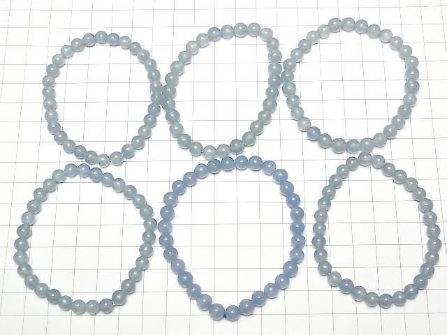 [Video] Natural Blue Calcite AAA- Round 6mm Bracelet