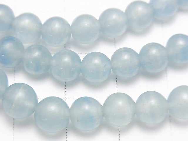 [Video] Natural Blue Calcite AA ++ Round 6mm 1strand (Bracelet)