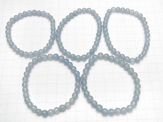 [Video] Natural Blue Calcite AA ++ Round 6mm 1strand (Bracelet)