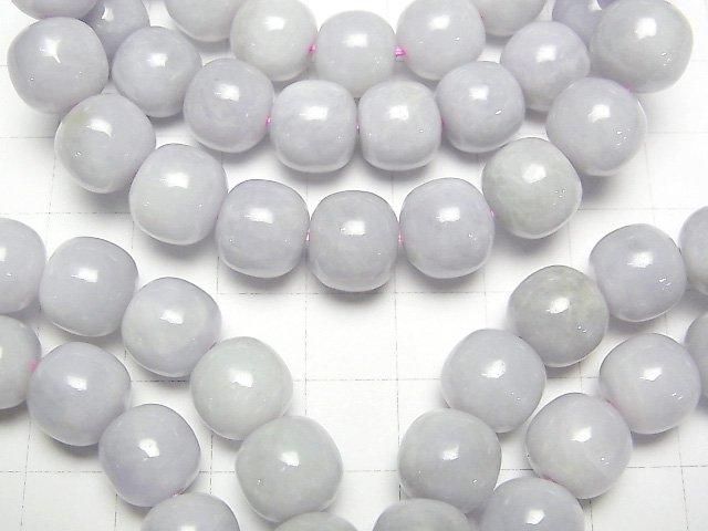 [Video] Lavender Jadeite AAA - Semi Round 10mm Bracelet