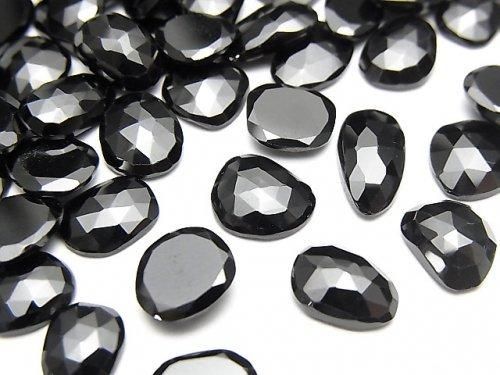 [Video]High Quality Black Spinel AAA Loose stone Freeform Single Sided Rose Cut 5pcs