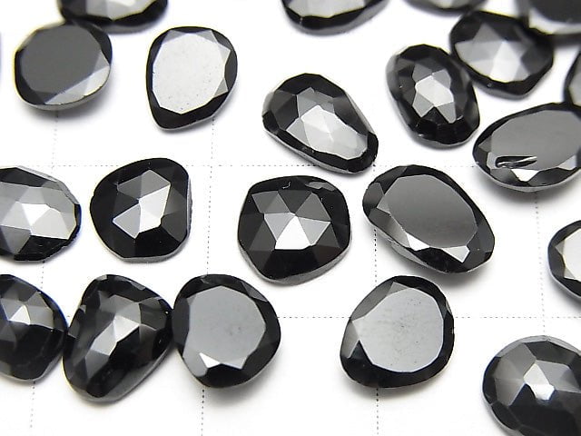 [Video]High Quality Black Spinel AAA Loose stone Freeform Single Sided Rose Cut 5pcs