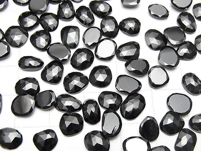 [Video]High Quality Black Spinel AAA Loose stone Freeform Single Sided Rose Cut 5pcs