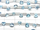 [Video]High Quality Swiss Blue Topaz AAA- Triangle Faceted 4x4mm half or 1strand (18pcs)