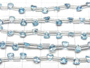 [Video]High Quality Swiss Blue Topaz AAA- Triangle Faceted 4x4mm half or 1strand (18pcs)