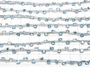 [Video]High Quality Swiss Blue Topaz AAA- Triangle Faceted 4x4mm half or 1strand (18pcs)