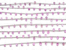 [Video] High Quality Pink Sapphire AAA Drop Faceted Briolette 1strand beads (aprx.7inch / 17cm)