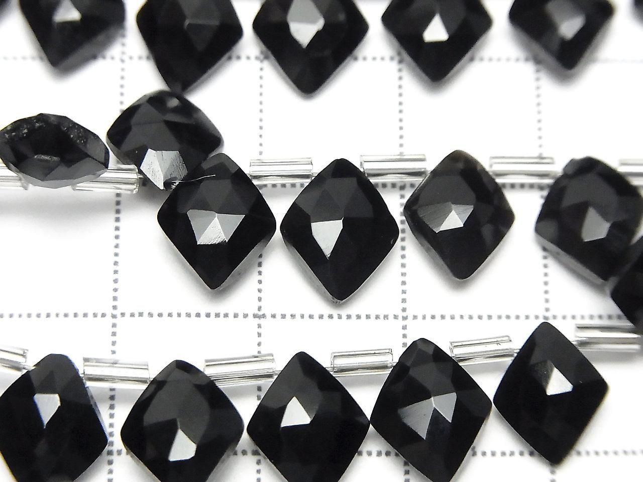 高品質縞瑪瑙 AAA 鑽石形 10x8mm 1串珠子 (18顆)