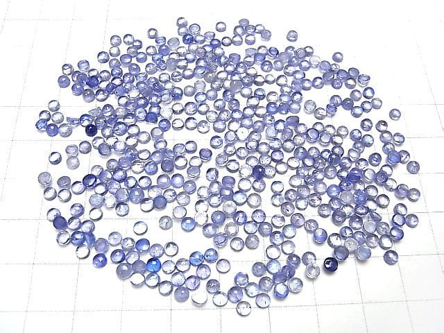 [Video] High Quality Tanzanite AA++ Round Cabochon 3x3mm 10pcs