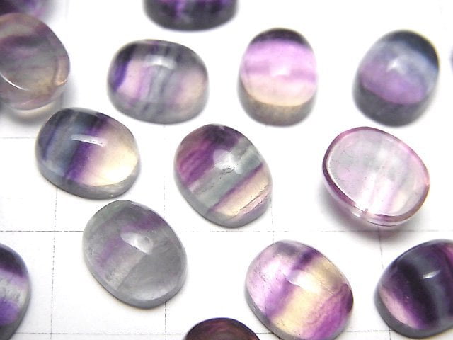 [Video] Fluorite AAA Oval  Cabochon 10x8mm 2pcs