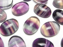 [Video] Multicolor Fluorite AAA Oval Cabochon 18x13mm 2pcs
