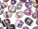 [Video] Multicolor Fluorite AAA Oval Cabochon 18x13mm 2pcs