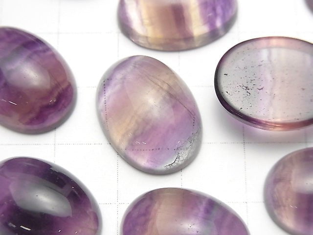 [Video] Fluorite AAA Oval Cabochon 20x15mm 2pcs