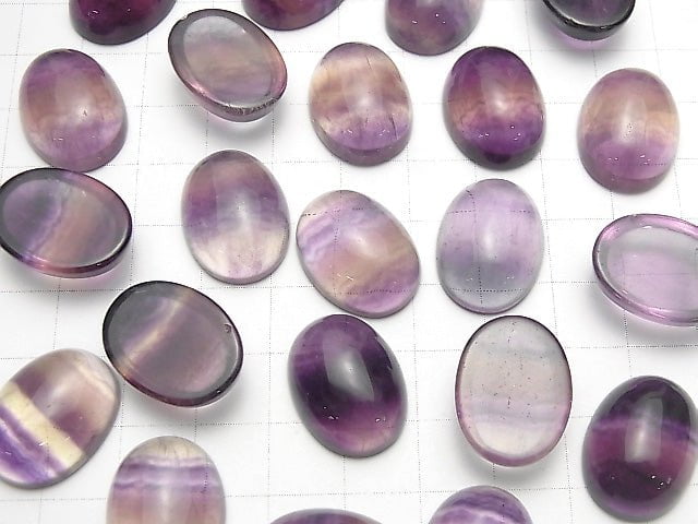 [Video] Fluorite AAA Oval Cabochon 20x15mm 2pcs