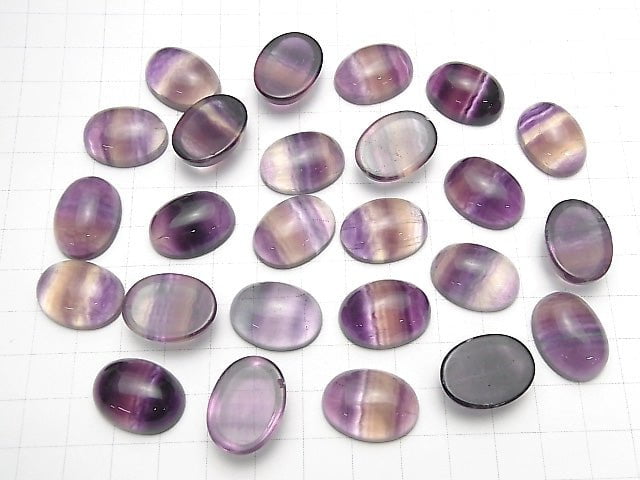 [Video] Fluorite AAA Oval Cabochon 20x15mm 2pcs