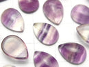 [Video]Fluorite AAA Pear shape Cabochon 14x10mm 3pcs
