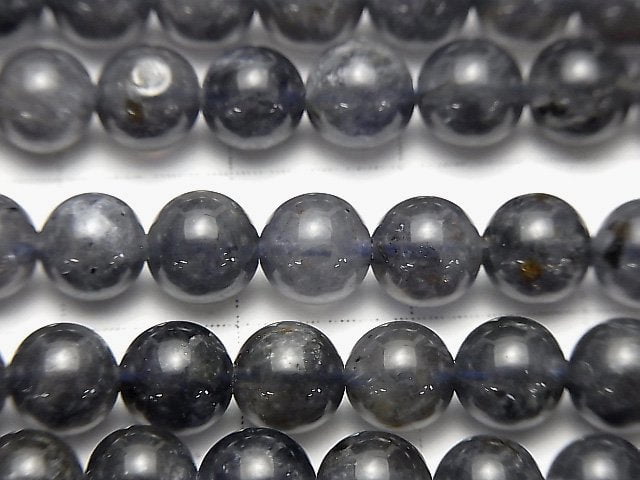 [Video] Iolite AA Round 6mm half or 1strand beads (aprx.15inch / 36cm)