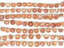 [Video]High Quality Sunstone AAA- Chestnut Faceted Briolette 1strand beads (aprx.7inch/18cm)