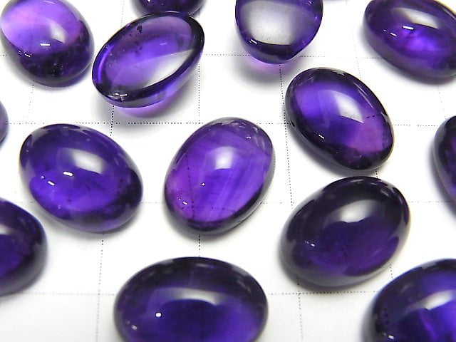 [Video] High Quality Amethyst AAA- Oval Cabochon 14x10mm 2pcs