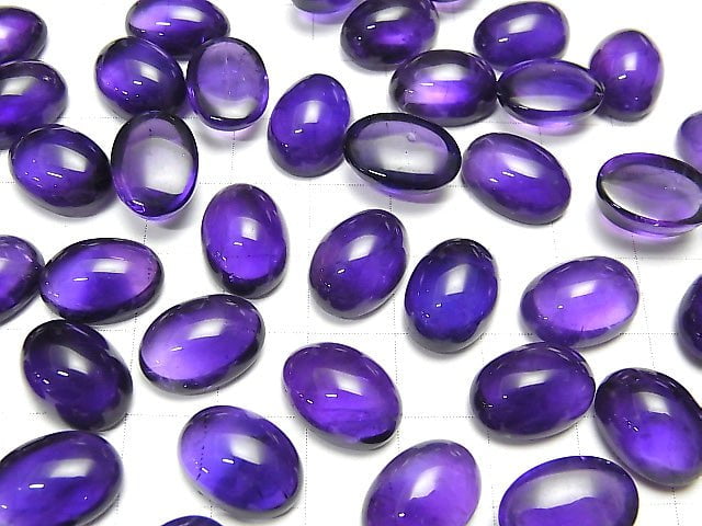 [Video] High Quality Amethyst AAA- Oval Cabochon 14x10mm 2pcs