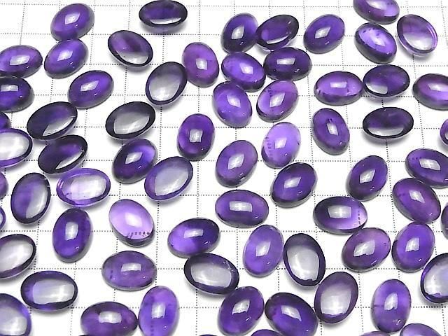 高品質紫水晶 AAA 橢圓蛋面 14x10mm 3顆