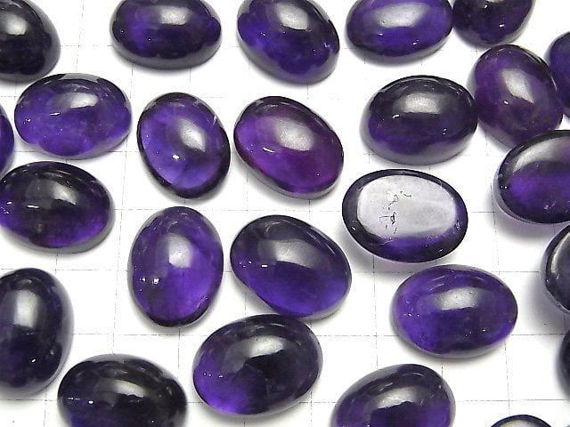 [Video] Zambia Amethyst AA++ Oval Cabochon 20x15mm 1pc