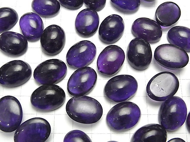 [Video] Zambia Amethyst AA++ Oval Cabochon 20x15mm 1pc