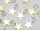 14KGF Jump Ring with Charm 9x7.5mm Star 1pc