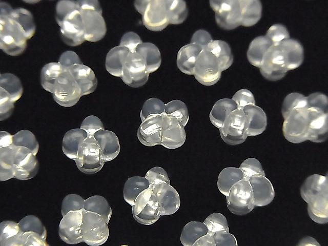 Silver 925 Silicone Earrings, Flower Design, 10pcs (5 pairs)