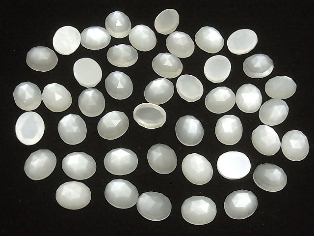 [Video] High Quality White Moonstone AAA Oval Rose Cut 12x10mm 2pcs