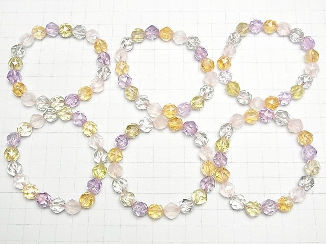 [Video]High Quality Mixed Stone AAA Star Faceted Round 10mm Bracelet