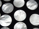 [Video] High Quality White Shell (Silver-lip Oyster) AAA Coin 20x20mm 2pcs
