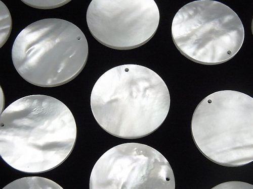 [Video] High Quality White Shell (Silver-lip Oyster) AAA Coin 20x20mm 2pcs