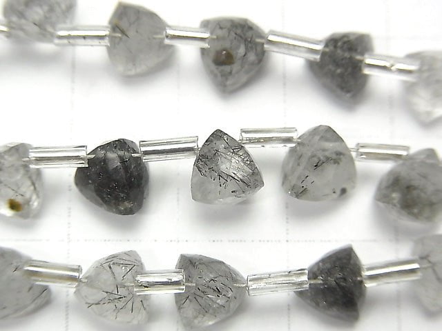 [Video] High Quality Tourmaline Quartz AAA- 3D Triangle Cut 6x6x6mm half or 1strand (18pcs)