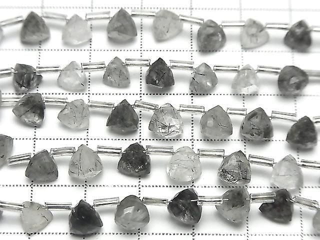 [Video] High Quality Tourmaline Quartz AAA- 3D Triangle Cut 6x6x6mm half or 1 strand (18pcs)