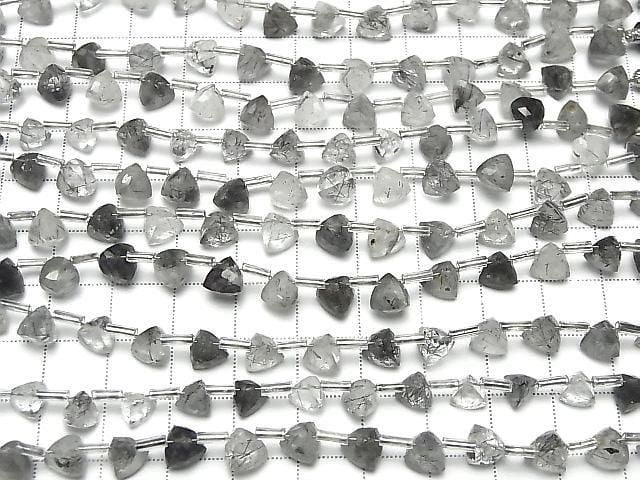 [Video] High Quality Tourmaline Quartz AAA- 3D Triangle Cut 6x6x6mm half or 1 strand (18pcs)