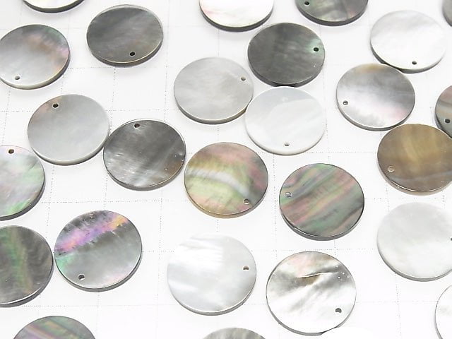 [Video] High Quality Black Shell (Black-lip Oyster) AAA Coin 15x15mm 4pcs