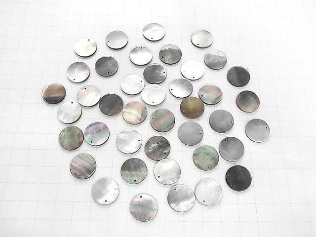 [Video] High Quality Black Shell (Black-lip Oyster) AAA Coin 15x15mm 4pcs