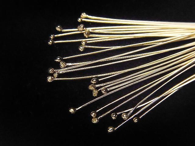 14KGF Ball Head Pin  [0.3x25mm][0.3x38mm][0.3x50mm] 10pcs